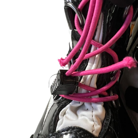 Adventure Gear Girls Winter Boots Size 2 Black & White Quilted - Picture 6 of 9